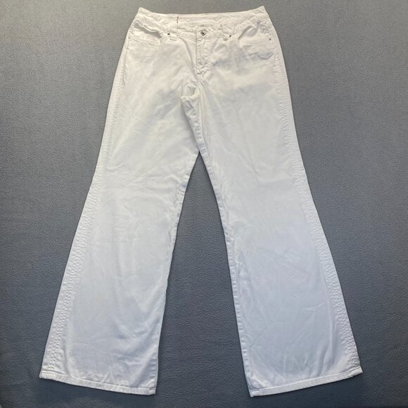 Christopher Blue white mid-rise,Wide leg jean, size 12 - Picture 11 of 12